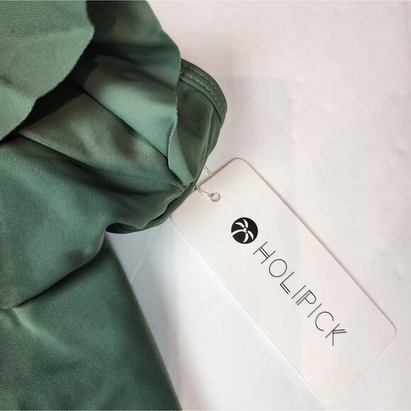 New Olive Green Black Swimsuit with Shorts Tankini Modest Bathing Suit Size XS - Picture 10 of 12